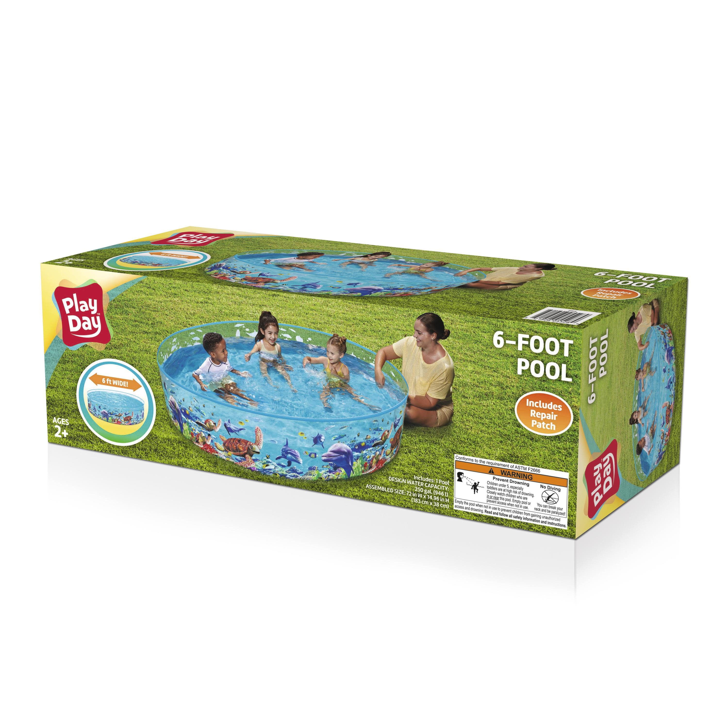Play Day Round Kiddie Pool 6' x 15