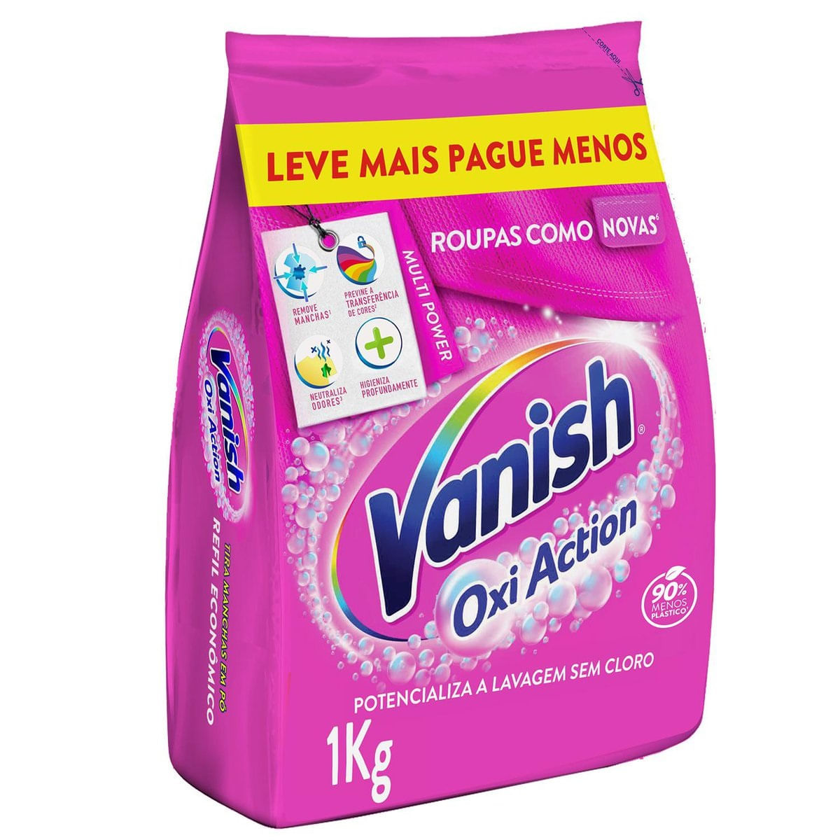 Tira Manchas Vanish em Po Oxi Action para roupas coloridas Refil Economico 1kg
