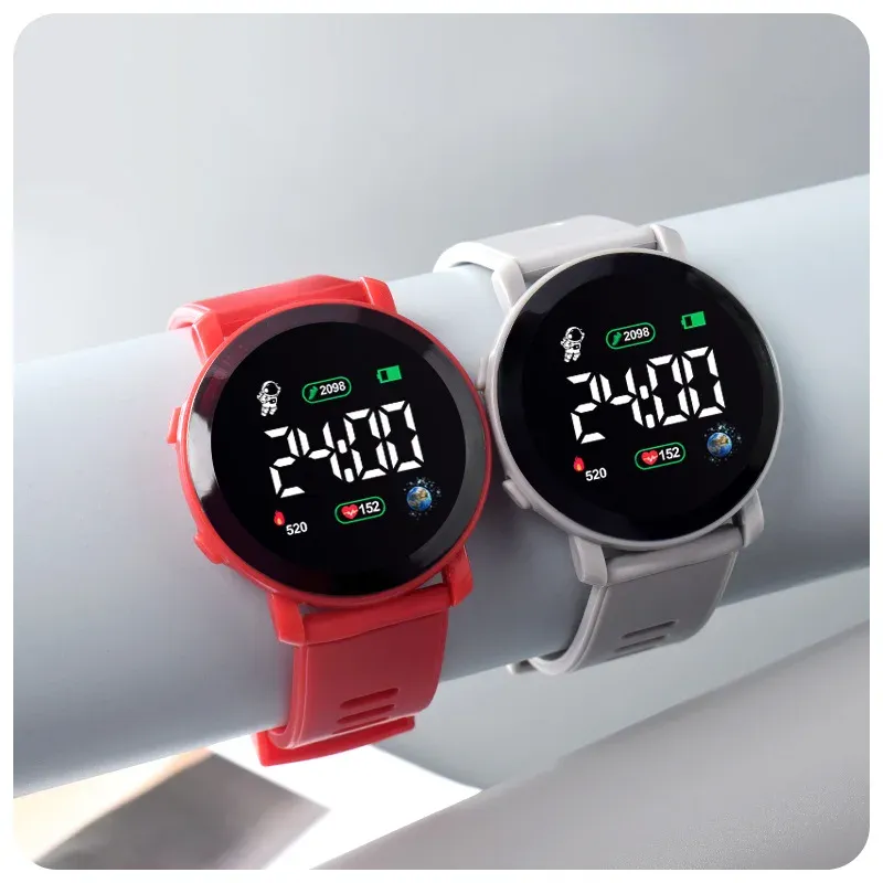 LIUYANGTIAN Electronic Watches Set for Kids Sport Digital Children Clock Set Silicone Strap LED Display Kids Watch Girls Boys Wristwatch