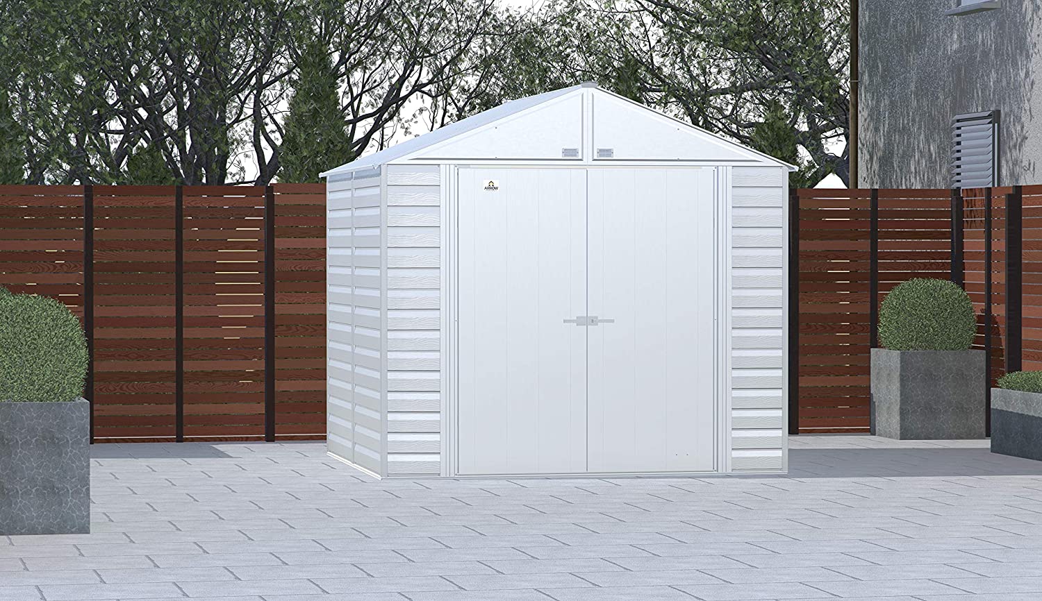 Arrow SCG88FG 8 x 8 ft. Arrow Select Steel Storage Shed, Flute Grey