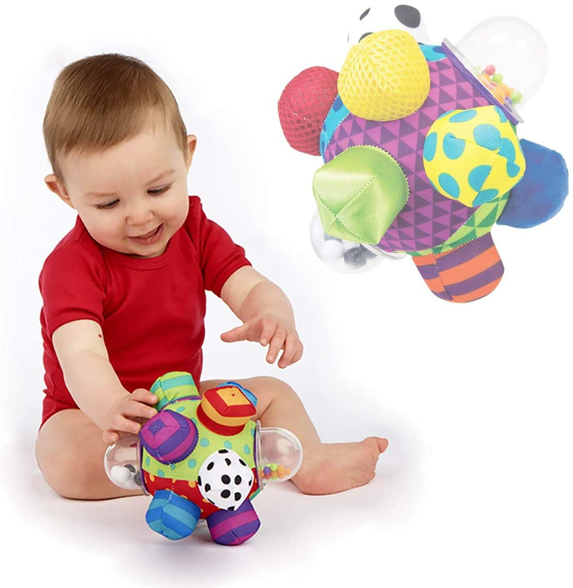 Baby Cognitive Developmental Bumpy Ball Toy Newborns to 6 Months， 8 Months， 1 Year and 2 Years Old Toddlers， Brain Development Toy for Kids – Colorful