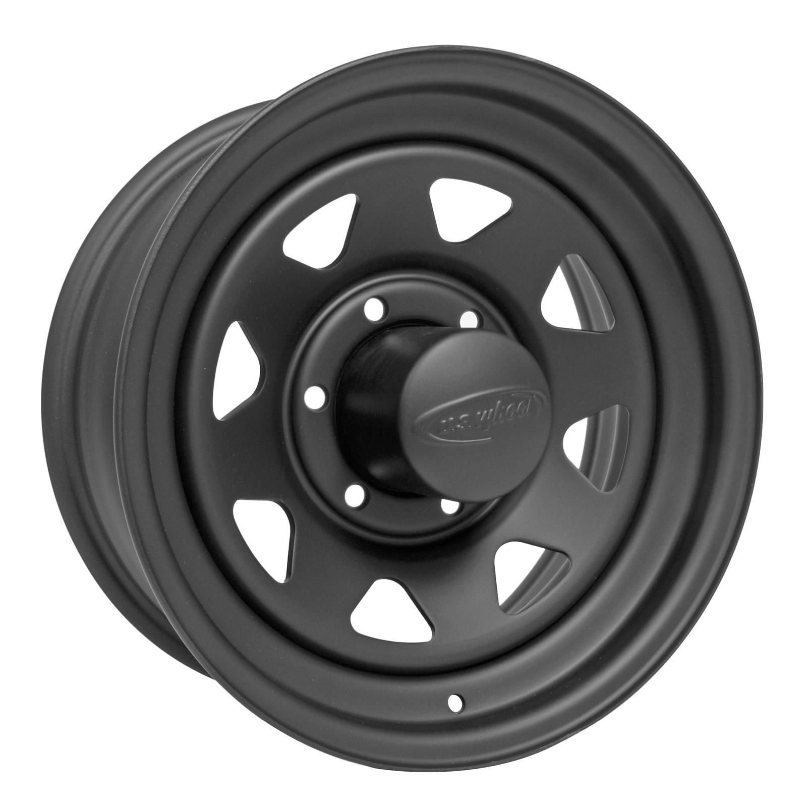 U.S. Wheel 704-5755 U.S. Wheel 704 Series Stealth 8-Spoke Matte Black Wheels