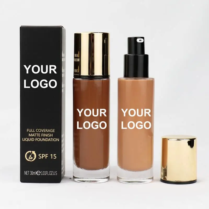 Custom Vegan Full Coverage Foundation Private Label Makeup Matte Foundation