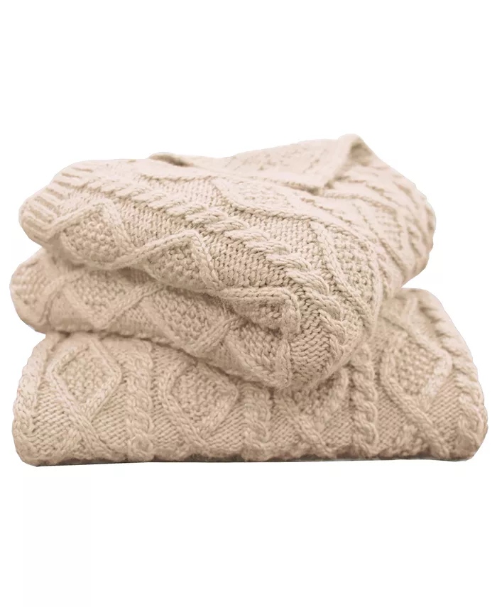 HiEnd Accents Cable Knit Throw 50