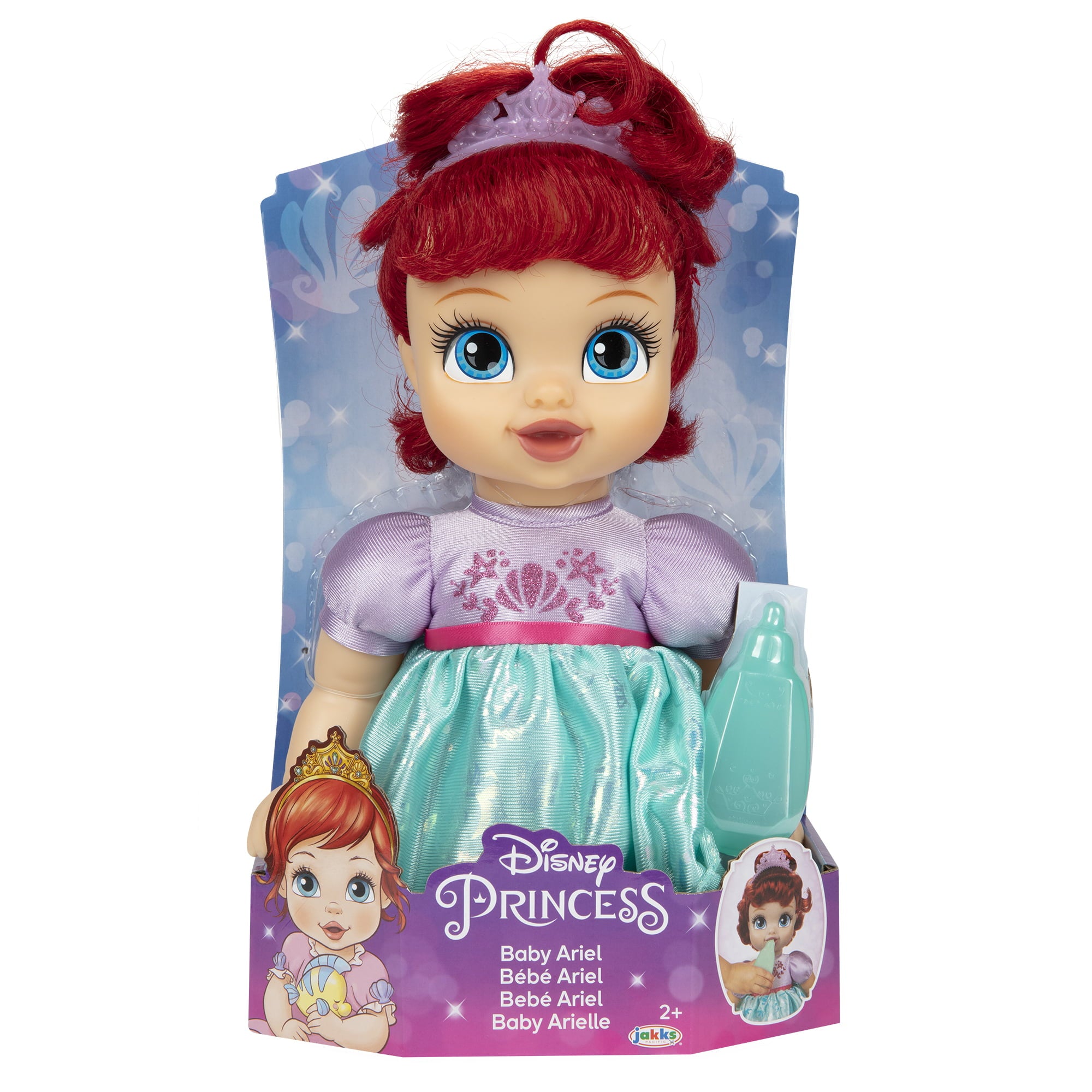 Disney Princess Deluxe Ariel Baby Doll Includes Tiara and Bottle, for Children Ages 2+