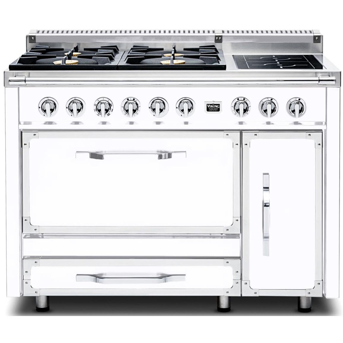 Viking 48-inch Freestanding Dual Fuel Range with True Convection Technology TVDR481-4IWH