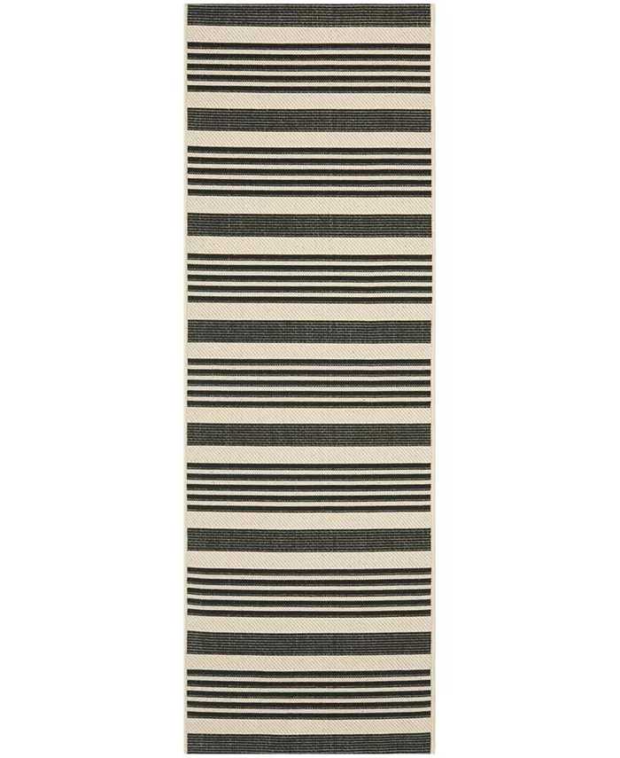 Safavieh Courtyard Black and Bone 2'3
