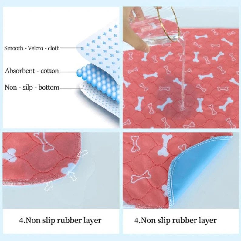 AtPet Washable Reusable Pee Pads， Waterproof， Reusable， Leak-Proof， (27