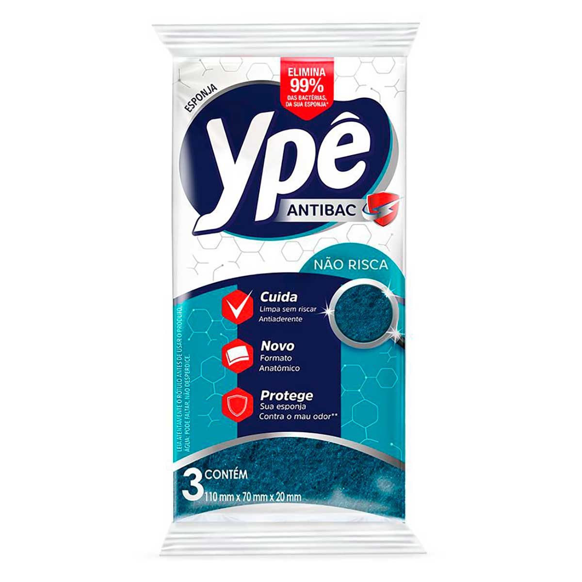 Esponja Nao Risca Anatomica Ype 3 Unidades