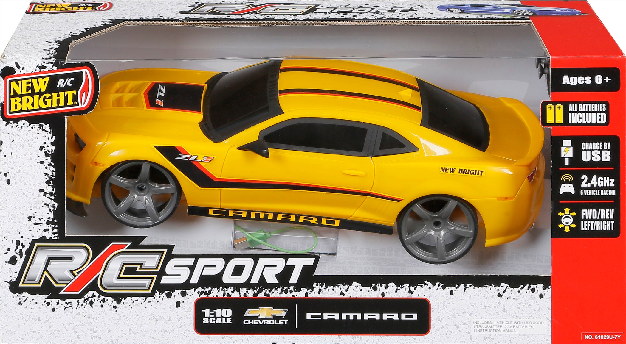 New Bright (1:10) Chevy Camaro Battery Radio Control Sports Car， 61029U-7Y