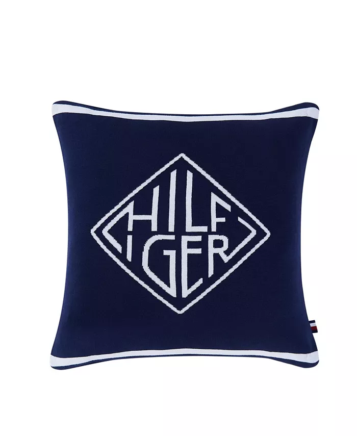 Tommy Hilfiger Diamond Monogram Decorative Pillow， 20x20