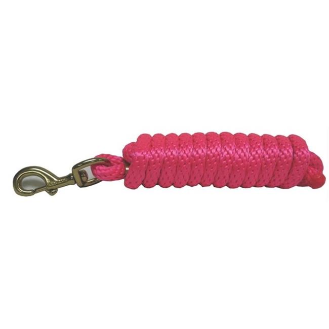 Hamilton Halter Company - Poly Lead With Bolt Snap- Hot Pink 10 Feet - PL58B HP
