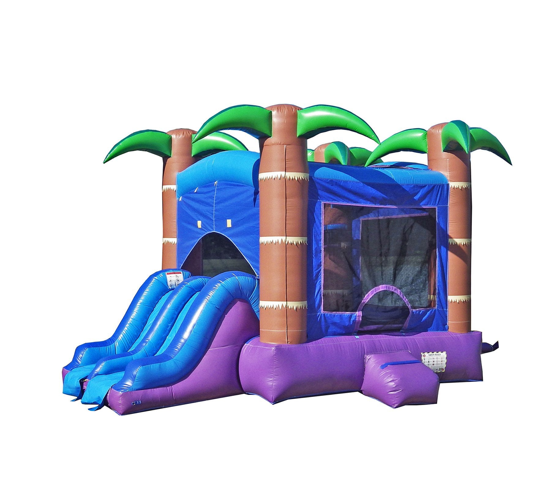 HeroKiddo Commercial Grade Inflatable Bounce House and Dual Slide Combo (Blower Included， No Pool included)， Enchanted Forest Theme， 100% PVC Vinyl， for Kids and Adults
