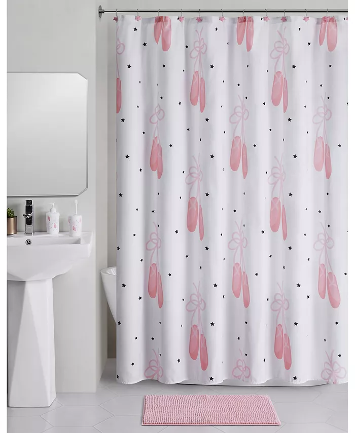 Olivia Finn Olivia Finn Ballet Pink Shower Curtain Bath Set， 16 Pieces