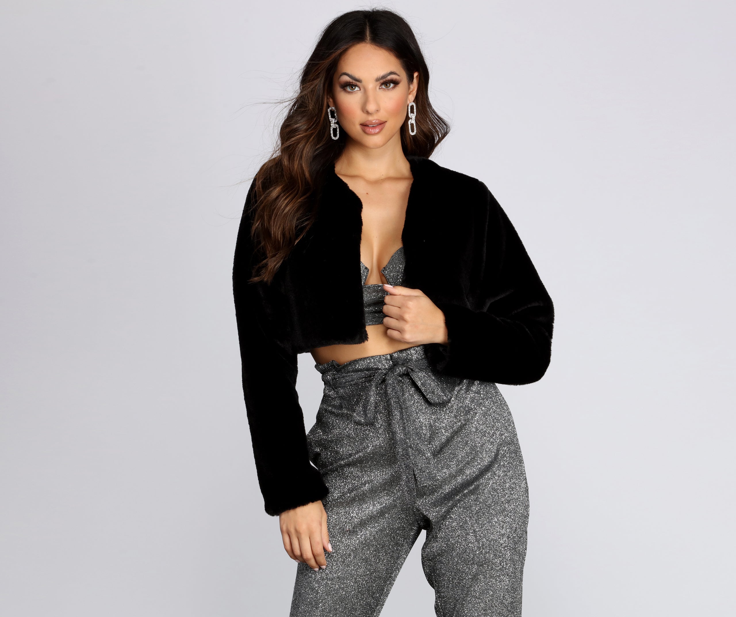 Faux Fur Crop Jacket
