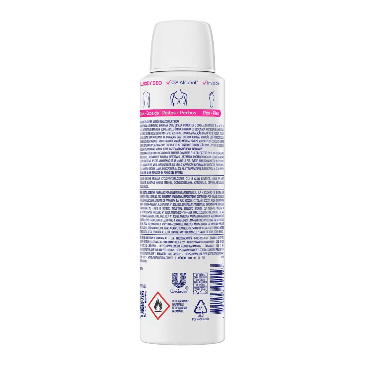 Desodorante Aerossol Rexona All Body Deo Wild Rose 150ml Spray