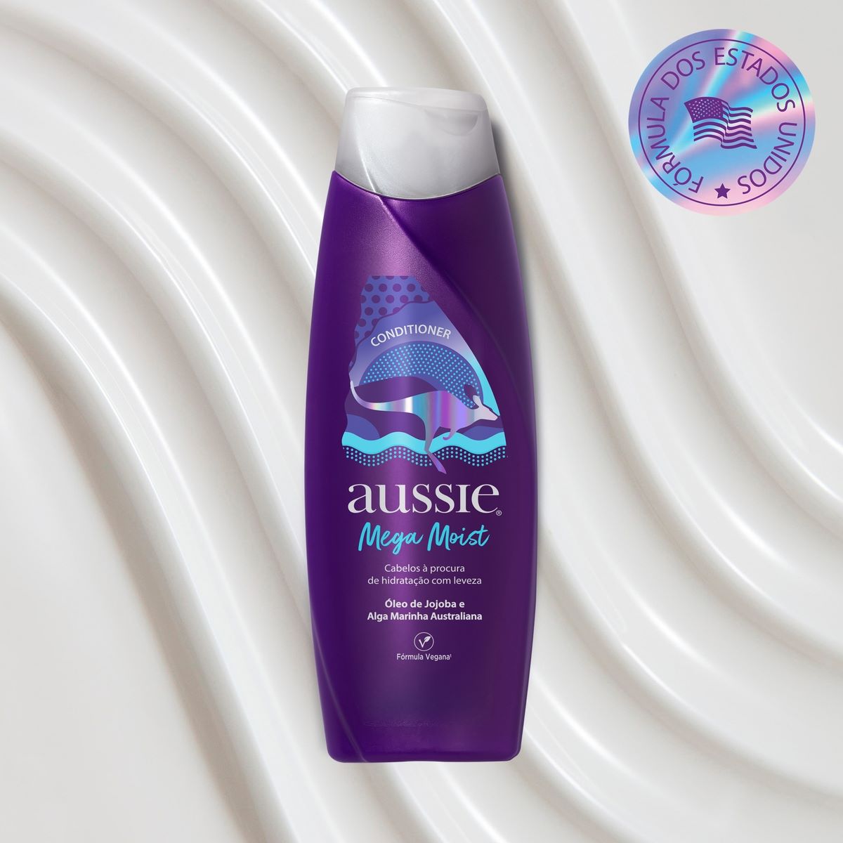 Kit Shampoo 360ml + Condicionador 180ml Aussie Mega Moist