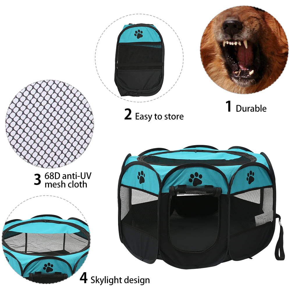 Harupink Foldable Pet playpen Carrying Case Exercise Pen Larges Dogs Small Puppies/Cats Tent
