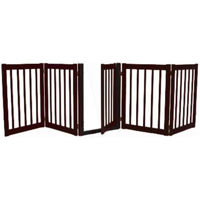 32 Inch 5 Panel Walk-Through Free Standing EZ Gate - Black