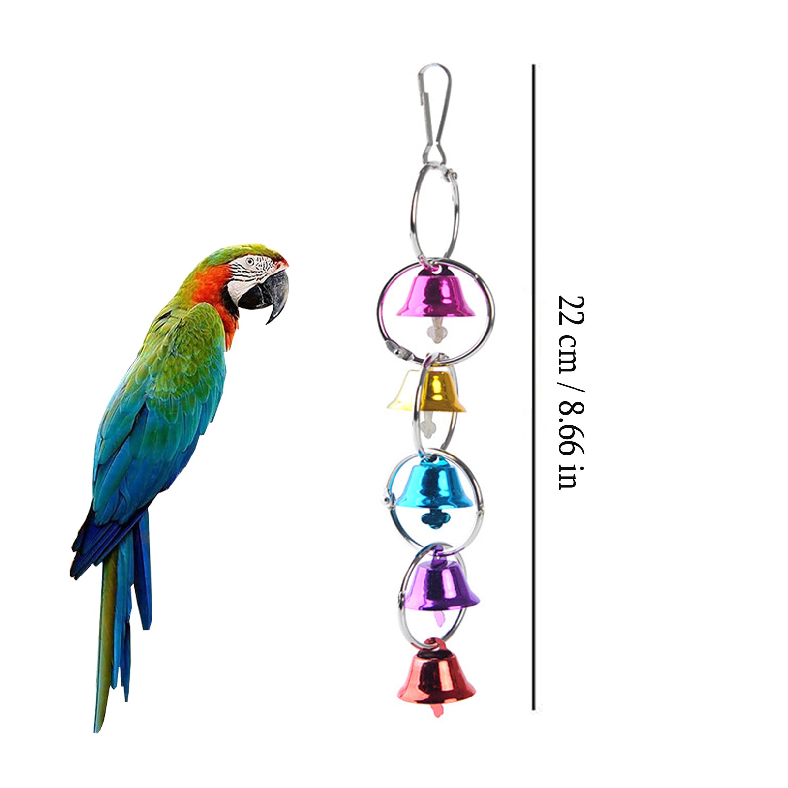 CHBORLESS Bird Parakeet Toy for Swing Hanging Standing Chewing Hammock Bell Toy，6 Pack (Set1)