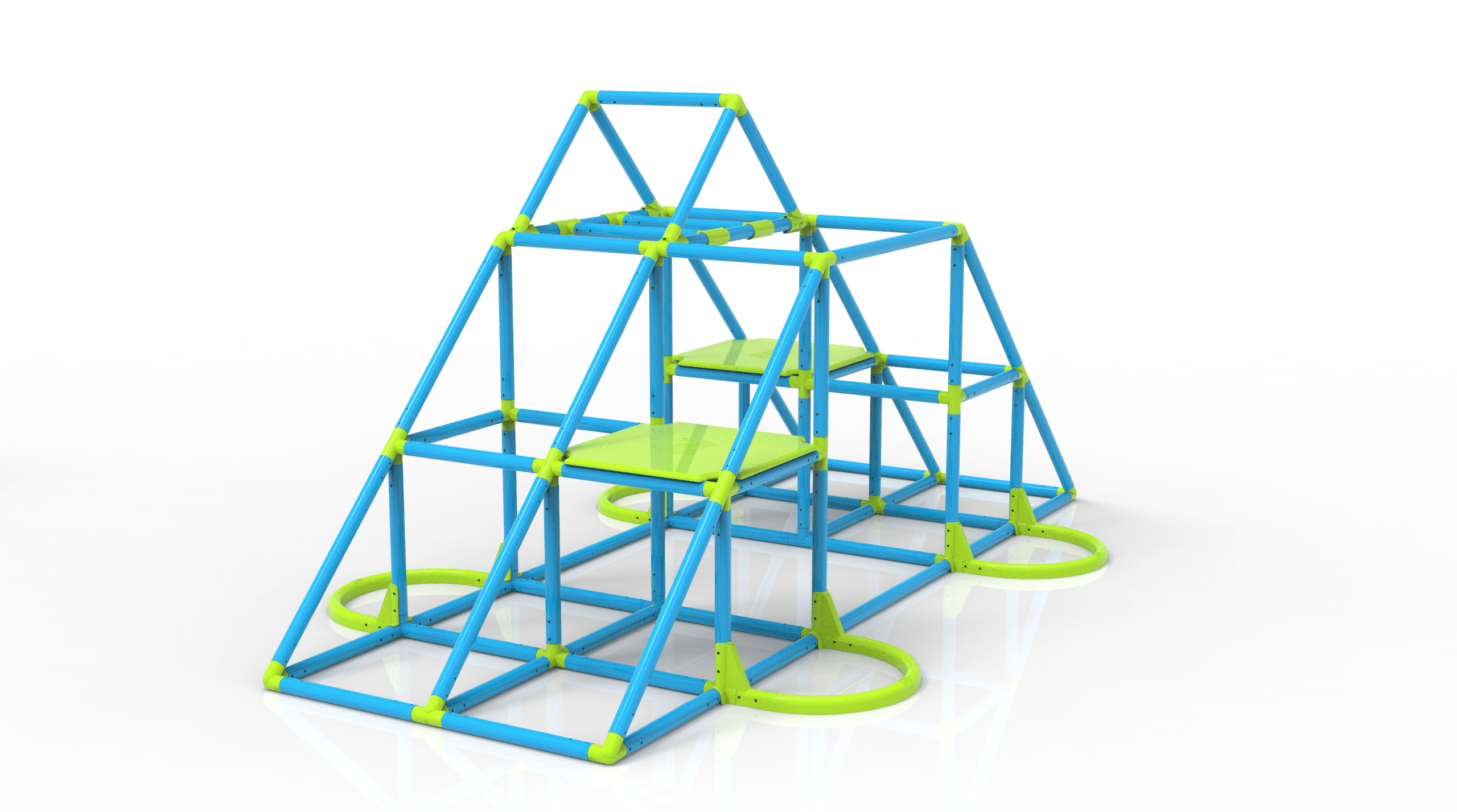 Eezy Peezy MEGA Pyramid Monkey Bar Climbing Tower - Ages 3-8