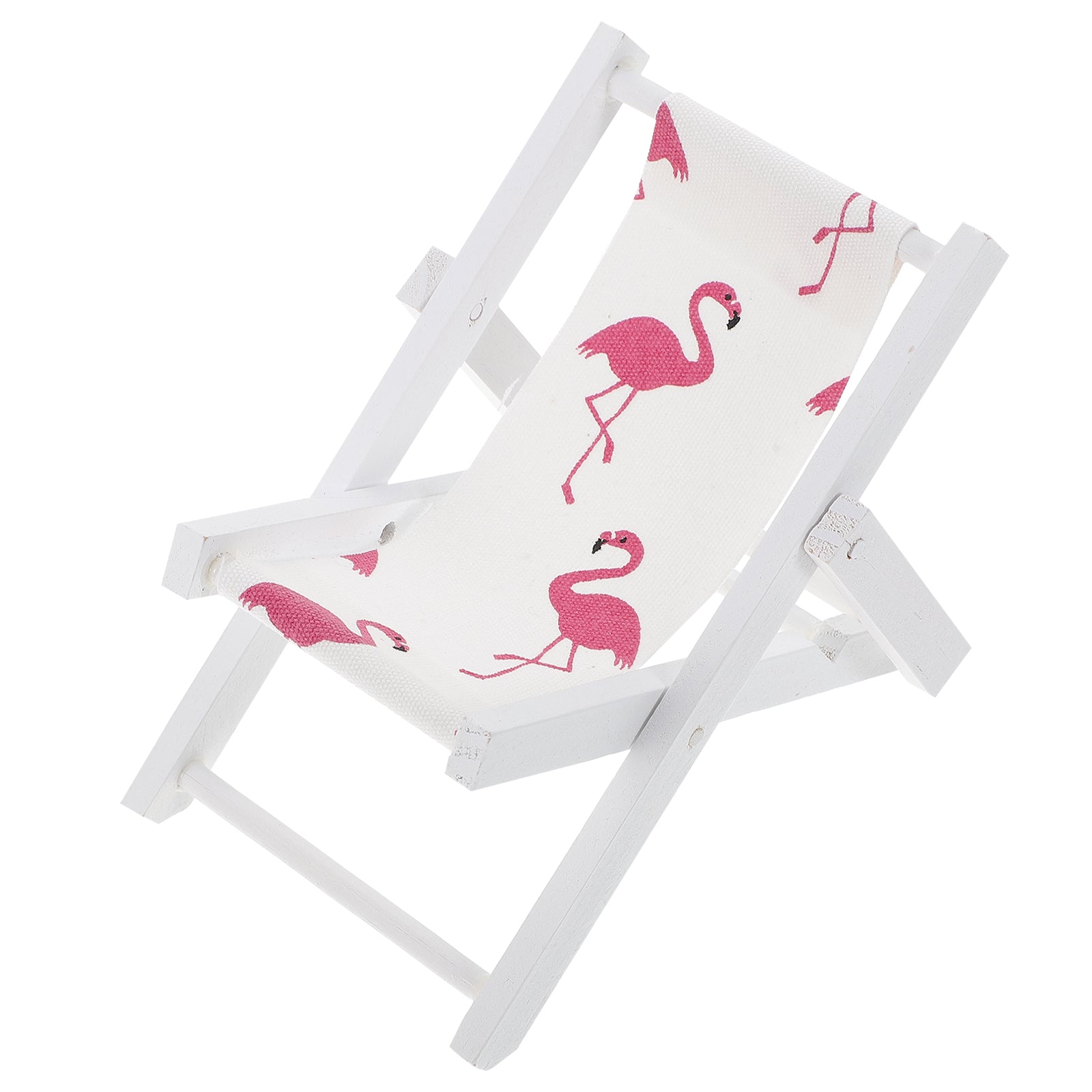 1pc Creative Mobile Phone Holder Stand Support Adorable Flamingos Pattern Beach Chair Ornament Organizer