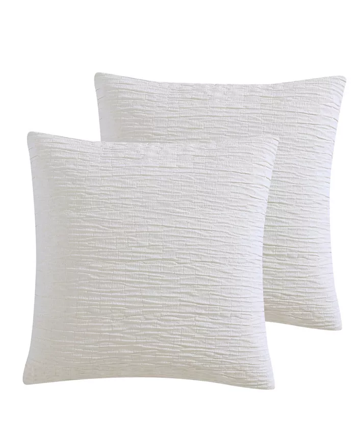 Vera Wang Ruched Chenille Faux Velvet Decorative Pillow， 20