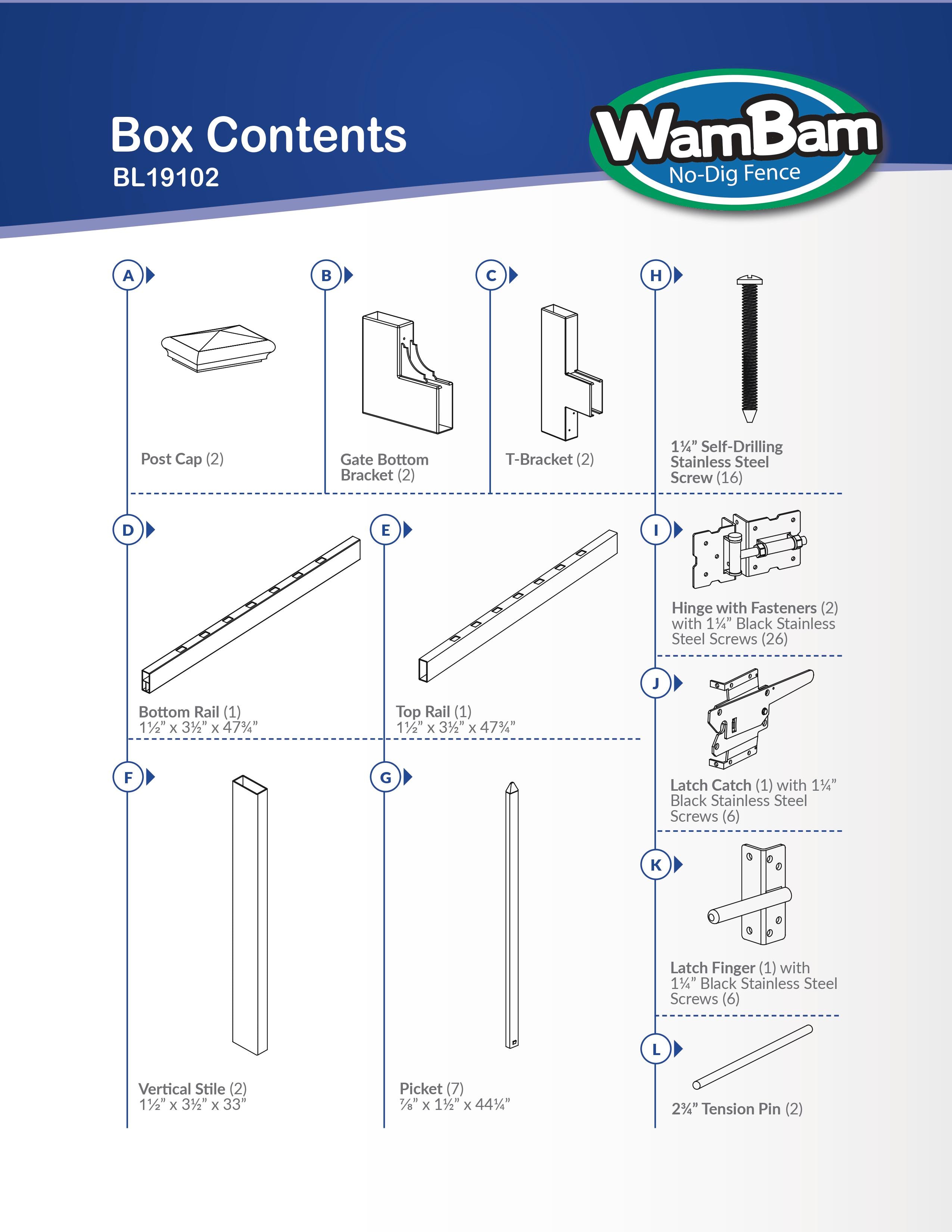 Nantucket Vinyl Picket Gate 4ft x 4ft