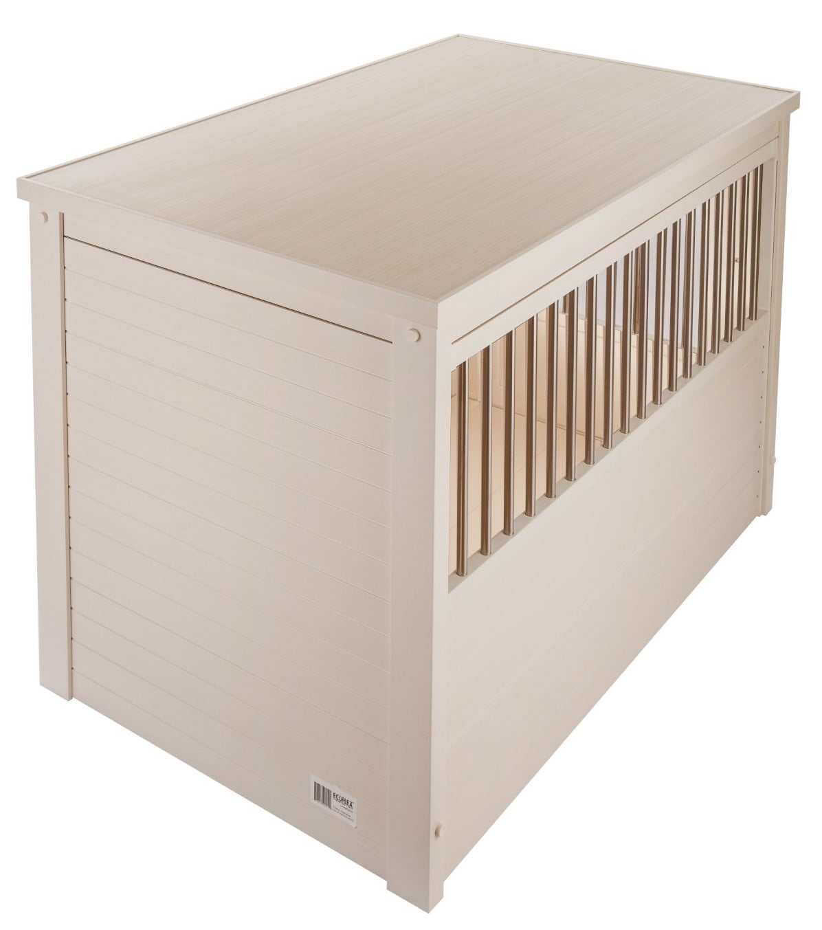 ECOFLEX Dog Crate End Table - Antique White Large
