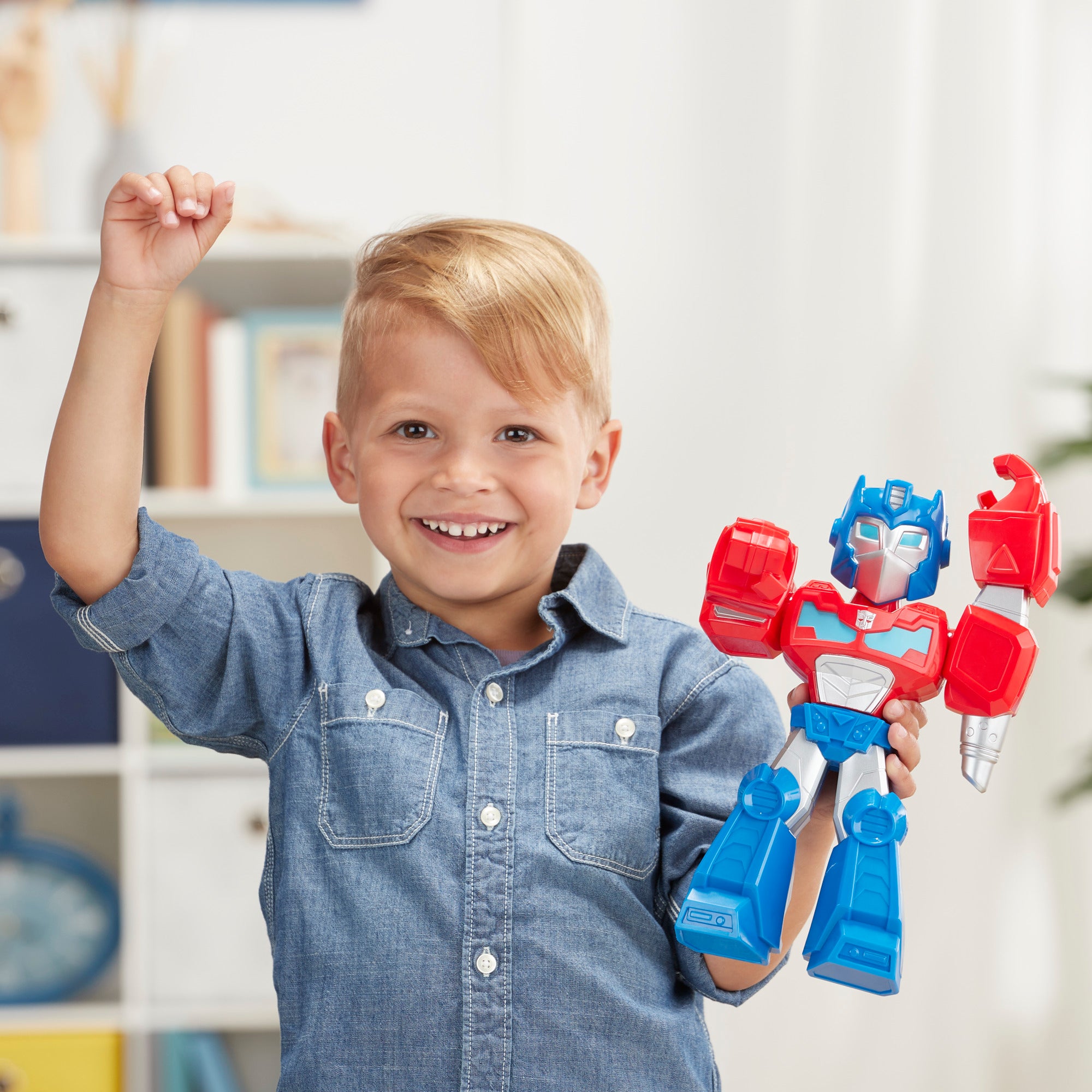 Transformers Rescue Bots Academy Mega Mighties 10-Inch Optimus Prime Action Figure