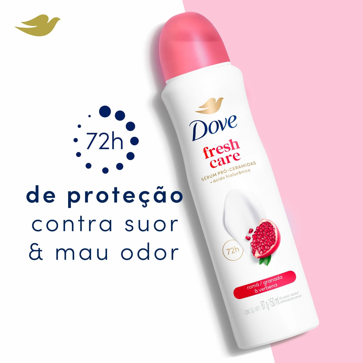 Desodorante Antitranspirante Aerosol Dove Roma e Verbena 150ml