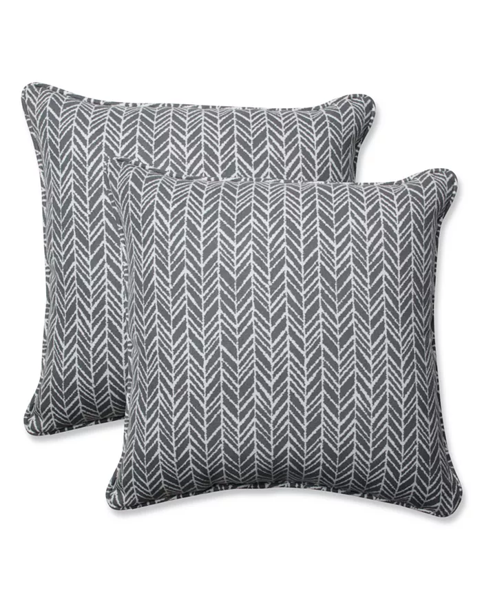 Pillow Perfect Herringbone Slate 18.5