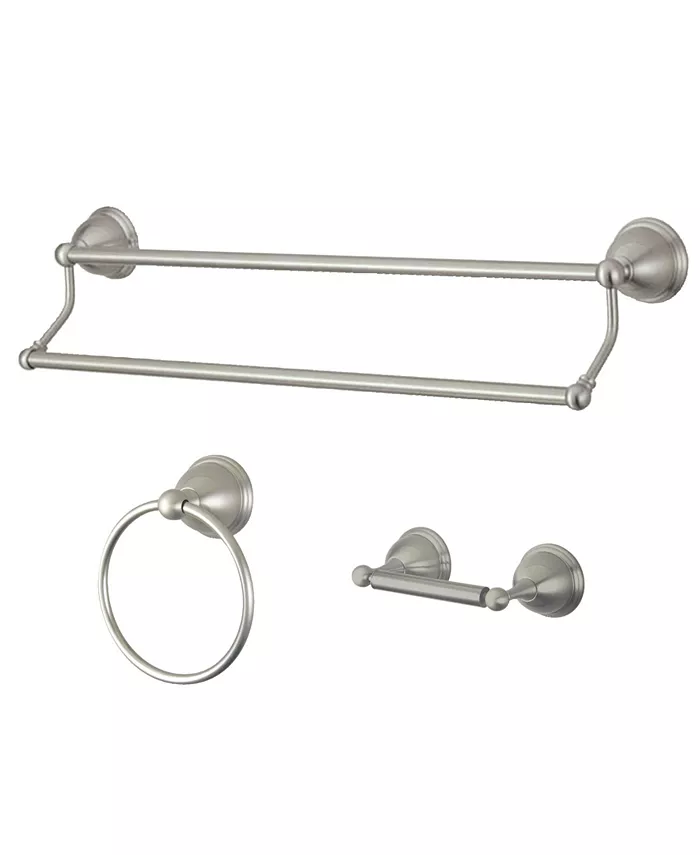 Kingston Brass Restoration 3-Pc. Bathroom Accessory Set in Brushed Nickel