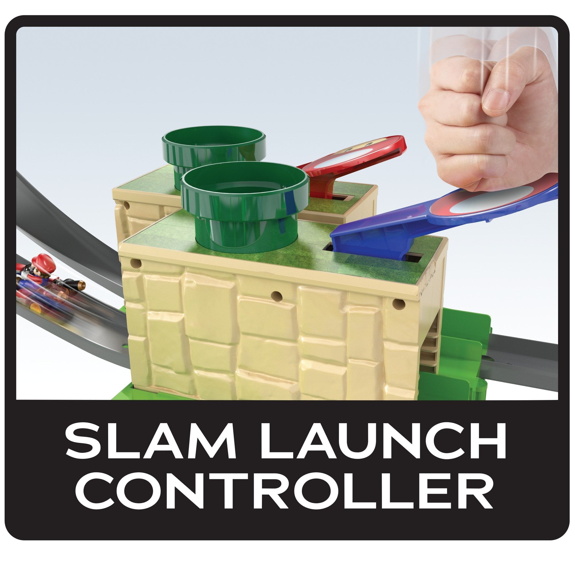 Hot Wheels Mario Kart Circuit Lite Track Set With 1:64 Scale Die-Cast Kart Vehicle