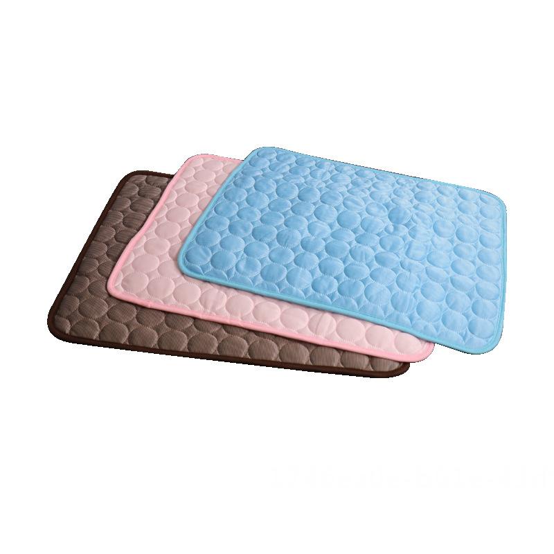 Fovien Dog Ice Silk Mat Summer Pet Mat Teddy Kennel Bite Resistant Cat Sleeping Mat Cooling Ice Mat One By One (Recommended Within 130 Jin) Pink 150*100cm