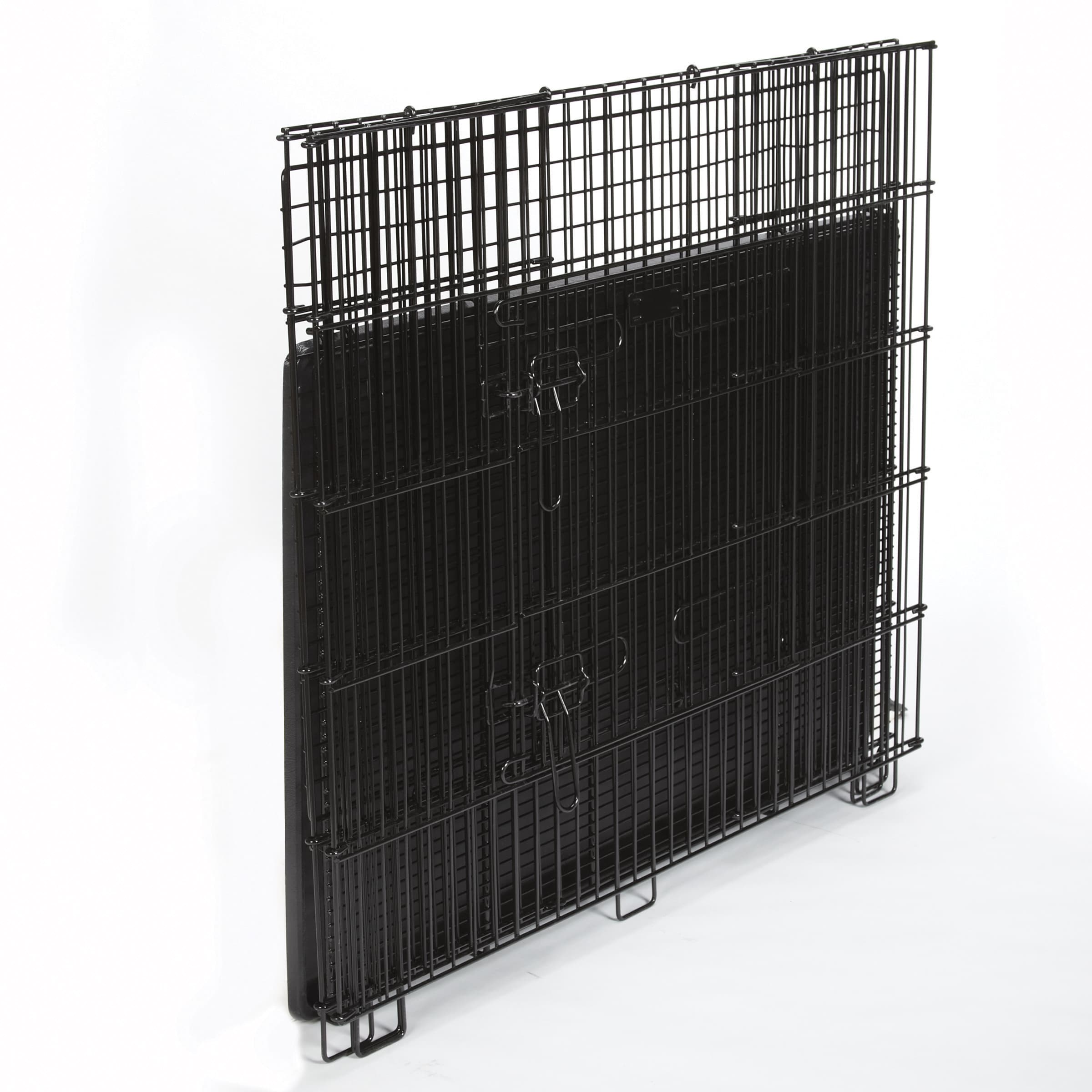 Proselect ZW064 30 17 Puppy Playpen with Plastic Pan Med Black S