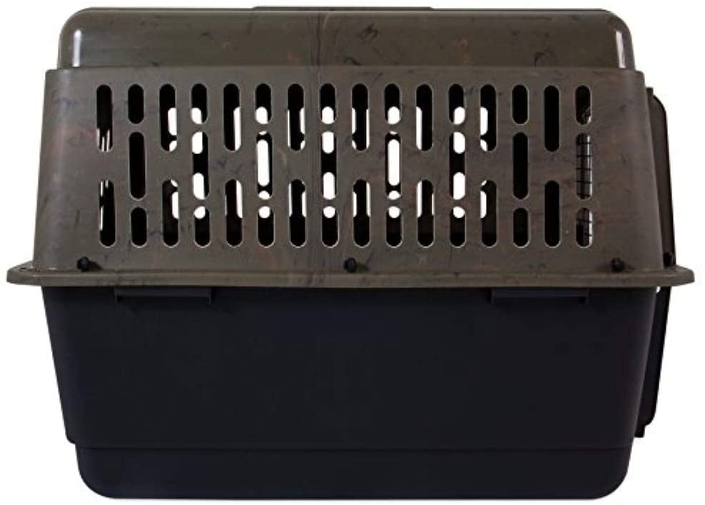 Ruffmaxx Plastic Dog Kennel， Tan and Green Top， Black Base， 32 inch (30-50 Pound)