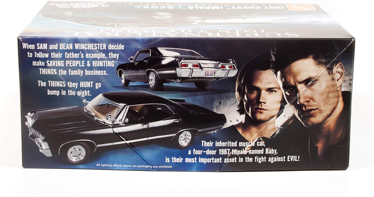 AMT 1967 Chevy Impala 4-Door Supernatural Night Hunter TV Show Model Kit Replica