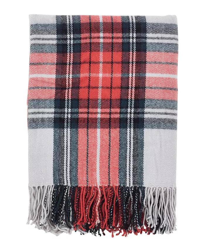 Saro Lifestyle Classic Plaid Throw