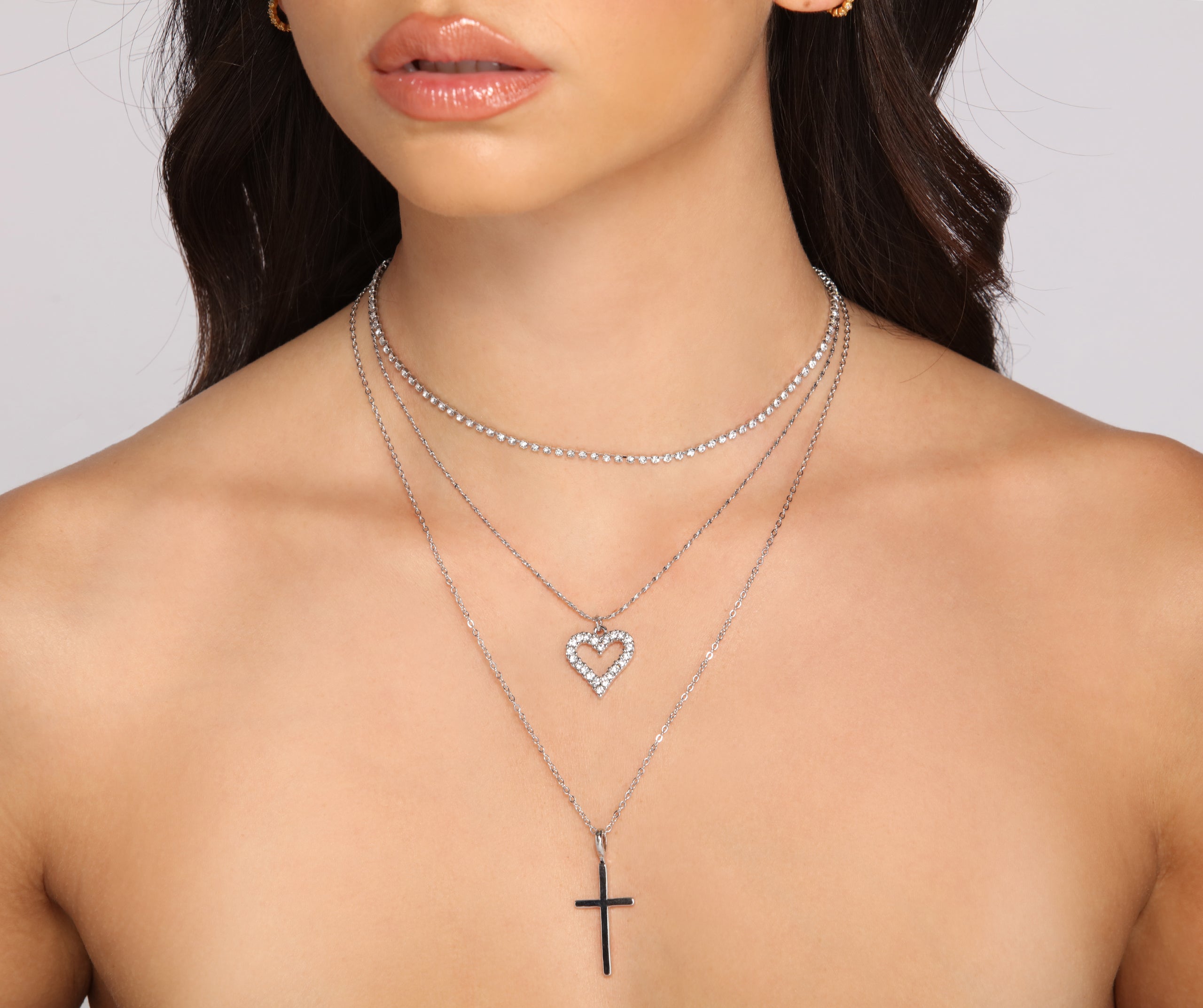 Three-Pack Dainty Layered Charm Necklaces