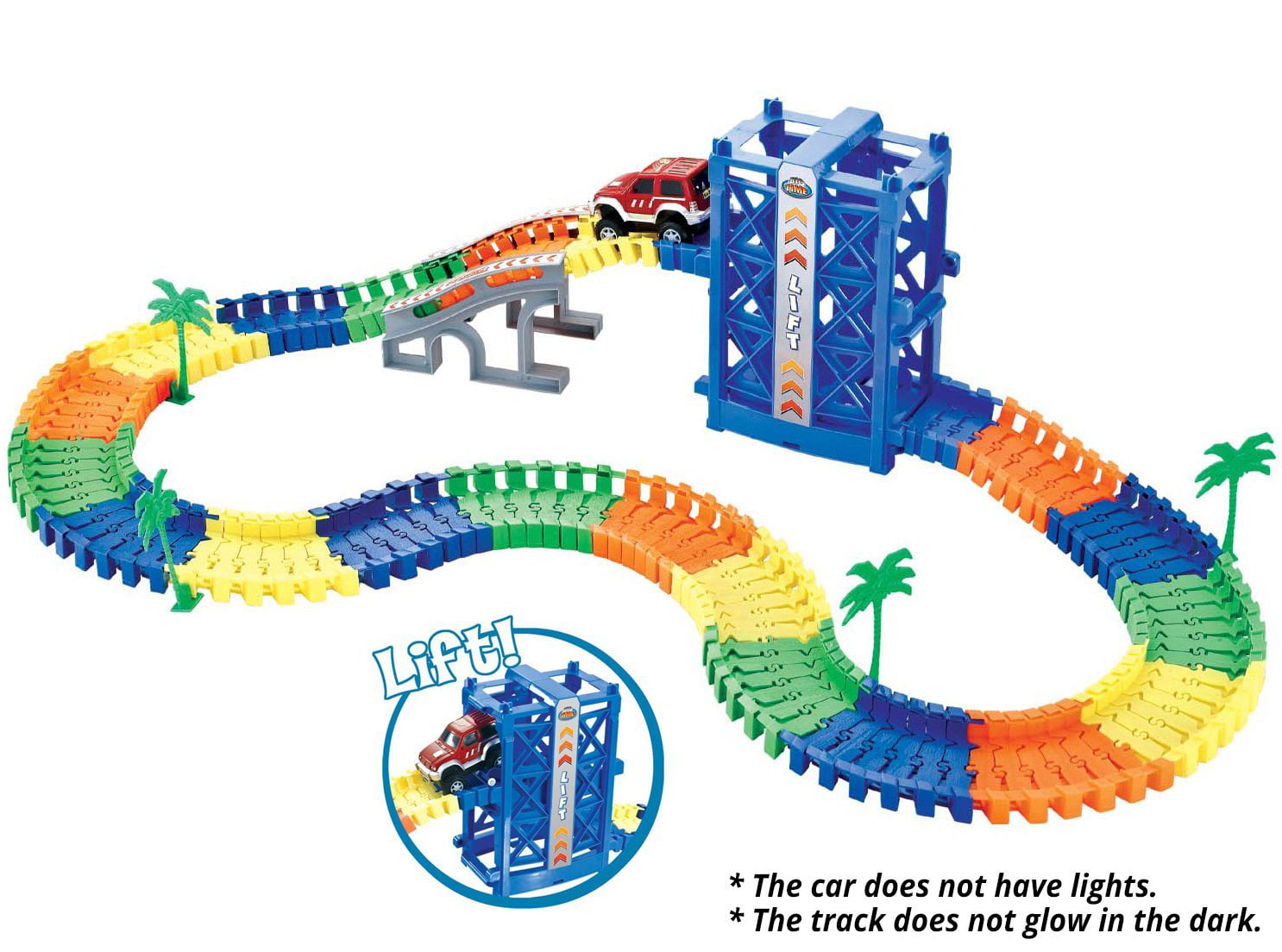 Magic Track Car Flexible with Lift Create Your Own Track 120 Pcs