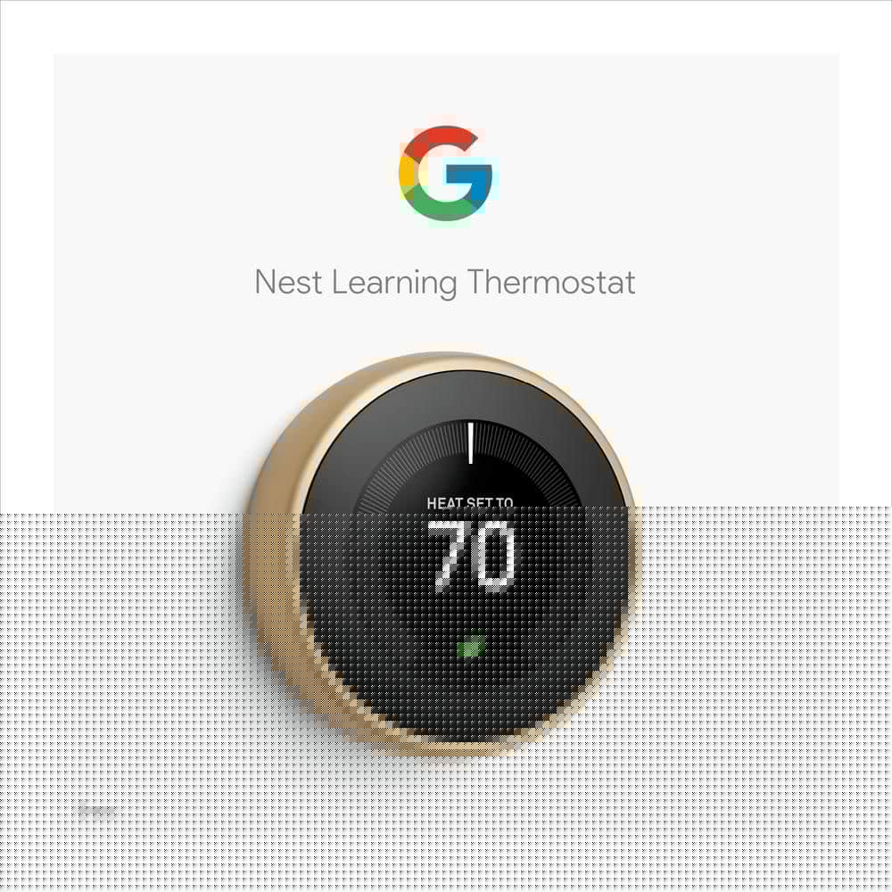 Google Nest Learning Thermostat  Smart WiFi Thermostat  Brass