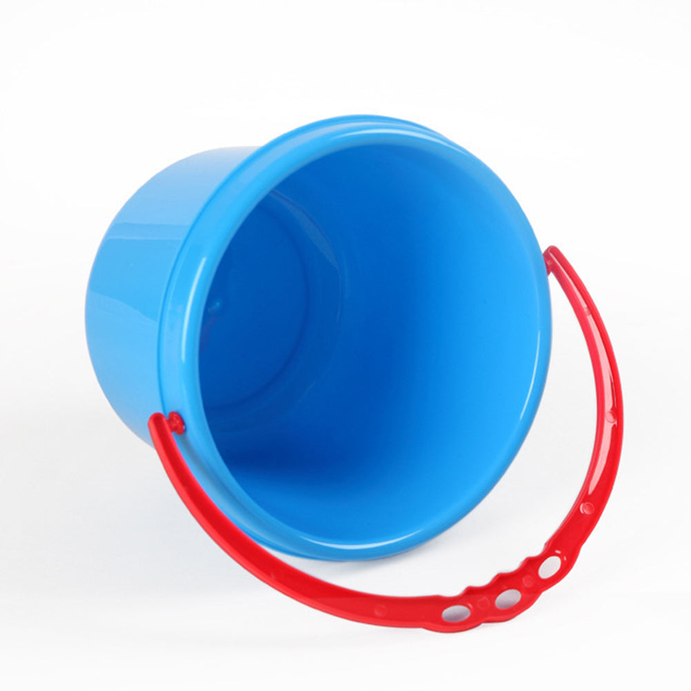 NICEXMAS 4 Pcs Kids Plastic Bucket Mini Bucket Toy Mini Water Toy Bucket Kindergarten Bucket Toy for Beach Fun (Blue, Red, Yellow, Green Style)