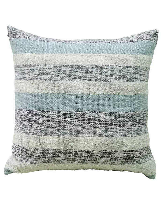 Vibhsa Linden Street Handwoven Textured Stripe Decorative Pillow， 20