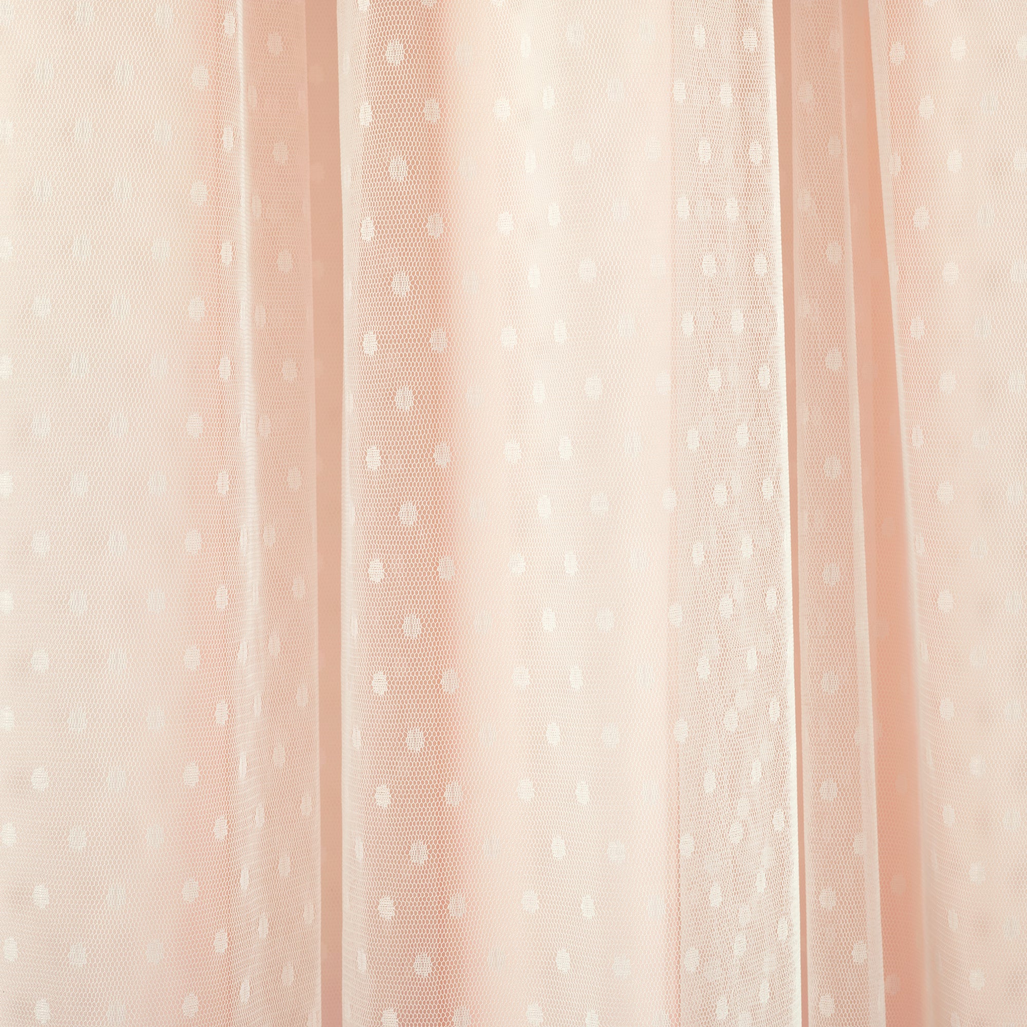 Cottage Polka Dot Sheer Window Curtain Panel Set