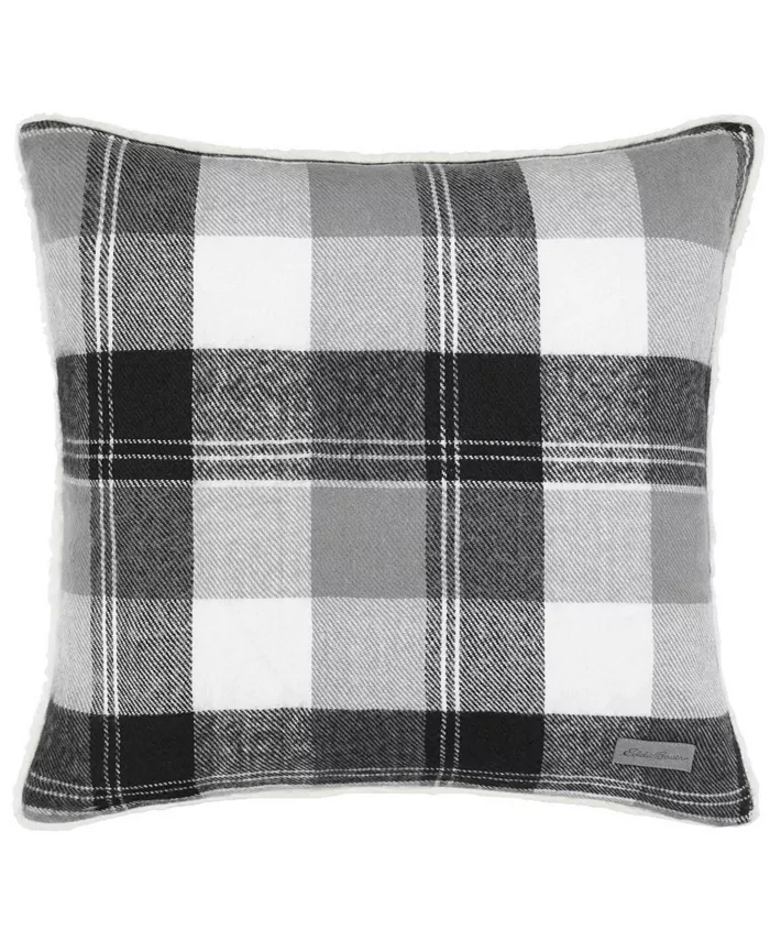 Eddie Bauer Lodge Cotton Yarn Dye Flannel Square Decorative Pillow， 20