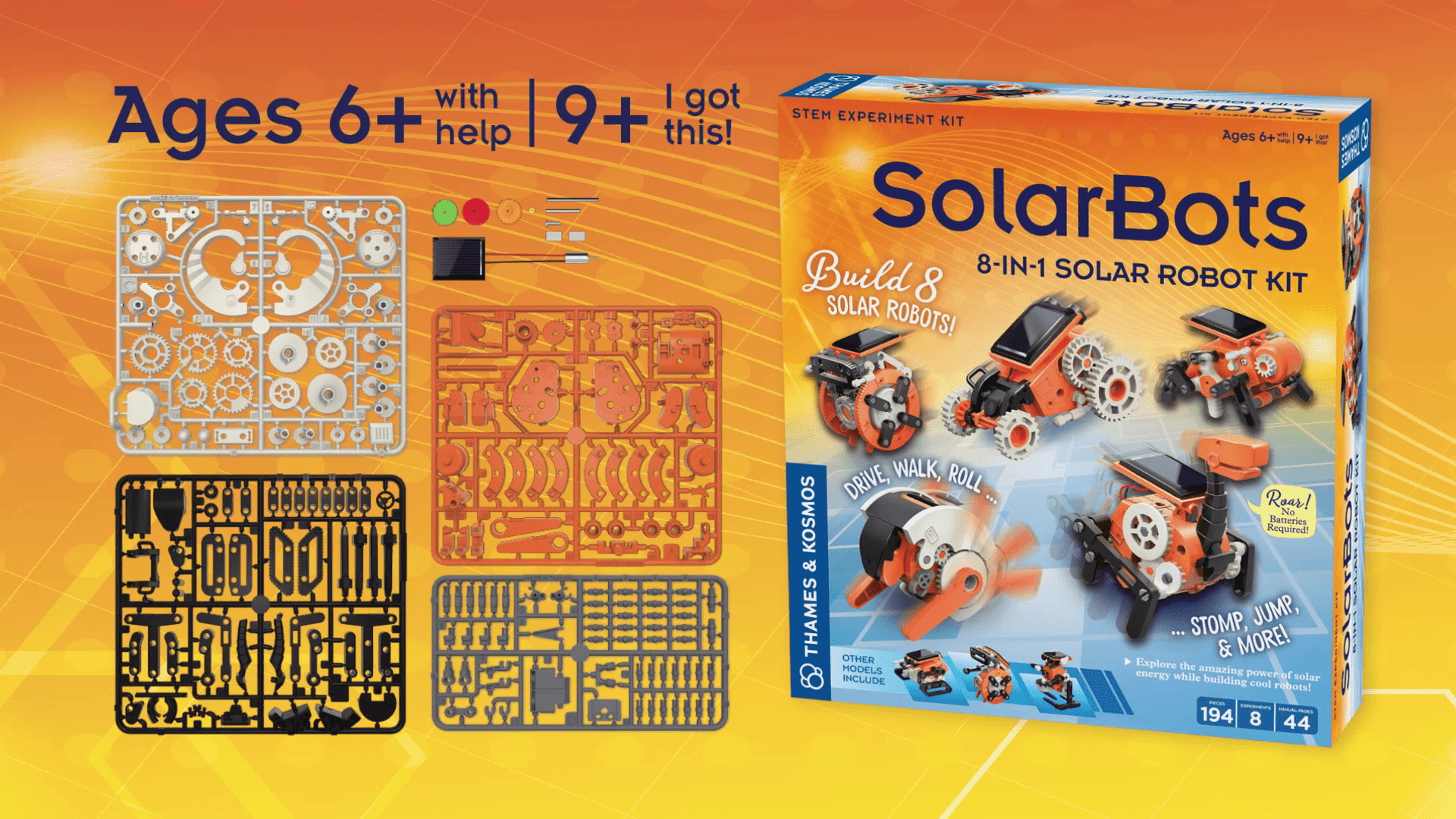 Thames and Kosmos Solar Bots: 8-in-1 Solar Robot Kit