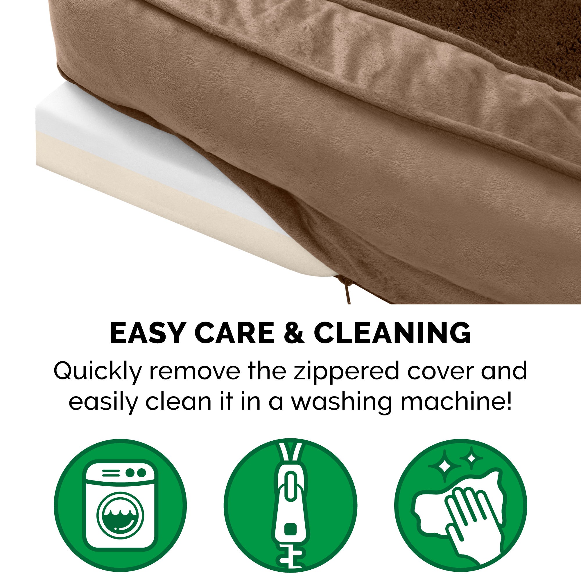 FurHaven Pet Dog Bed | Memory Foam Plush and Velvet Comfy Couch Sofa-Style Pet Bed for Dogs and Cats， Almondine， Medium