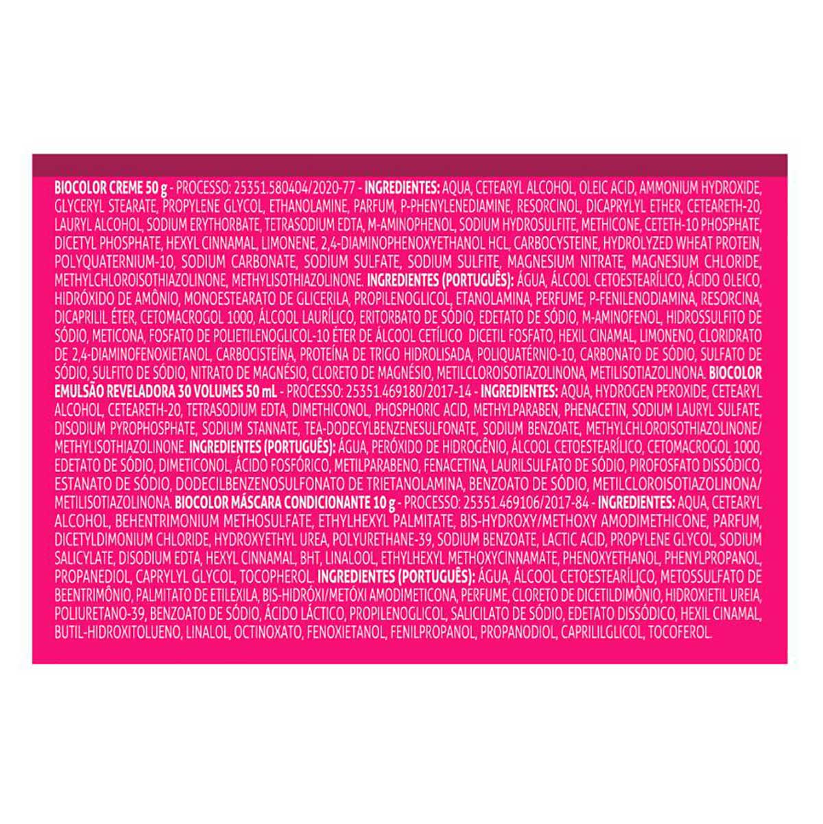 Tinta de Cabelo Biocolor Mini Kit Castanho Claro Luxuoso 5.0