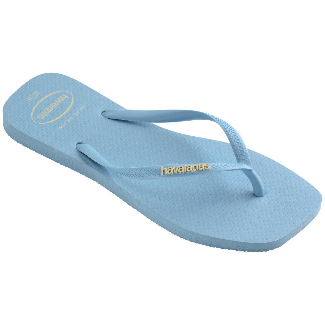 Chinelo Havaianas Slim Square Logo Pop Up